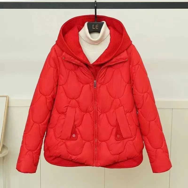 2025 Fashion Coats Korean Style Loose Cropped Coat Women Jacket Women Parkas Warm Puffer Jackets Casual Coat New Winter ClothesT251201
