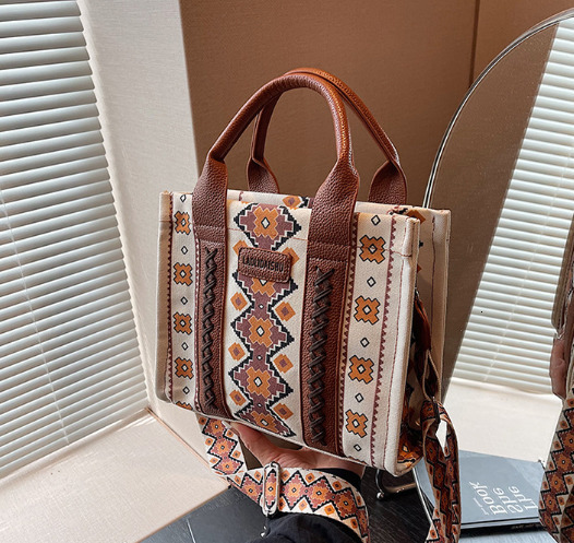 Women Handbags Western Wallet Female Shoulder Bohemian Aztec Bag Shopping Tote Large Capacity Travel 240520
