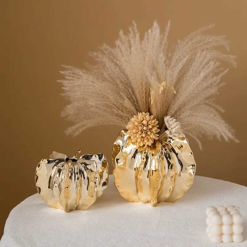 Plain Fired Ceramic Vase Petal Shape Geetric Irregarity Bud Flower Vase Ceramic Handicraft He Decoration Accessories Y251201