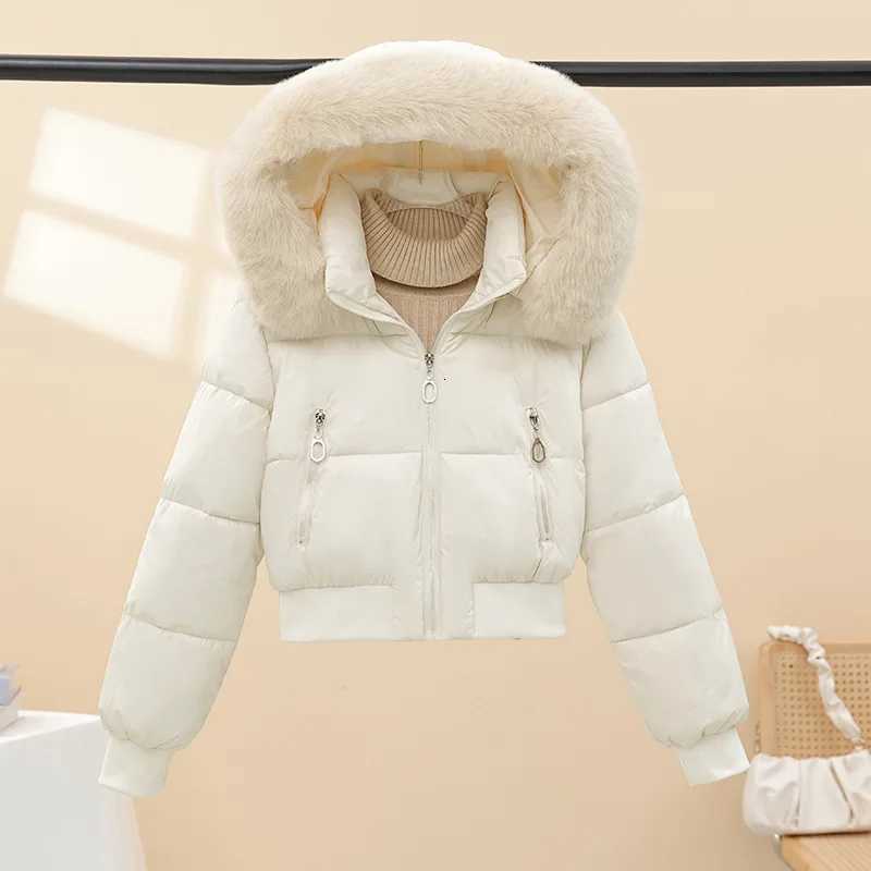 2025 New Autumn and Winter Keep Warm Jacket with Fur Hat Thick Cotton Coat Cotton Coat Parker Short Coat Trend British StyleT251201