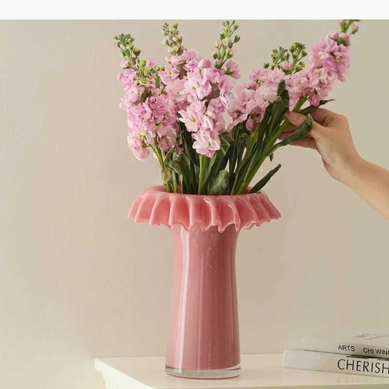 Leaf Vase Decorative Vase Art Flower Vessels Living Ro Flower Arrangement Dried Flower Vases Ornament Y251201