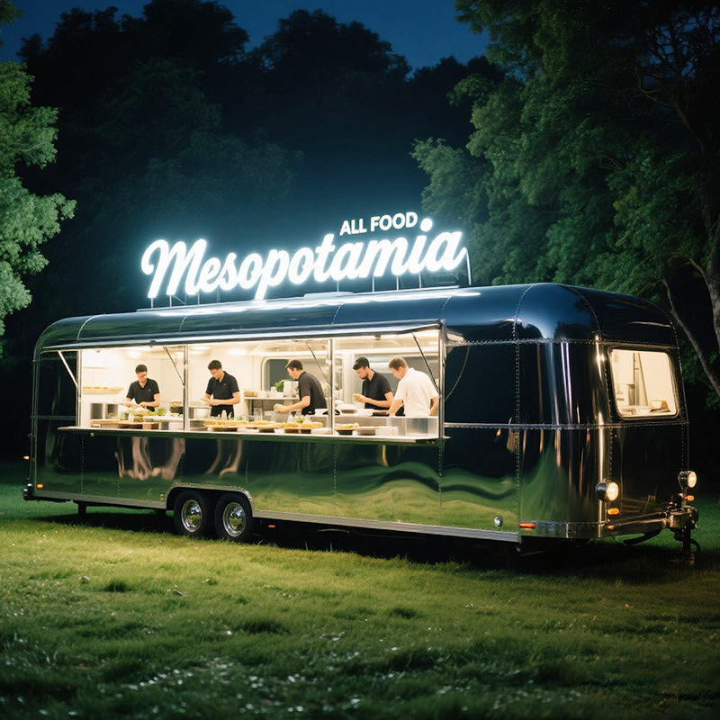 Commercial-Grade 304 Stainless Steel Food Truck | Full Kitchen for Burgers, Hot Dogs & More