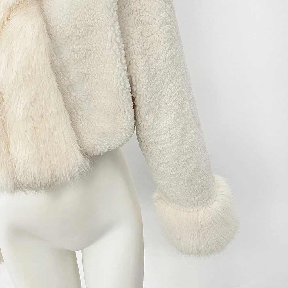 Fur Coat Eco-friendly Lamb Fur Jacket Female Autumn Warm Thick Faux Fur Artificial Winter Clothing Women Hooded Short Fur CoatT251201