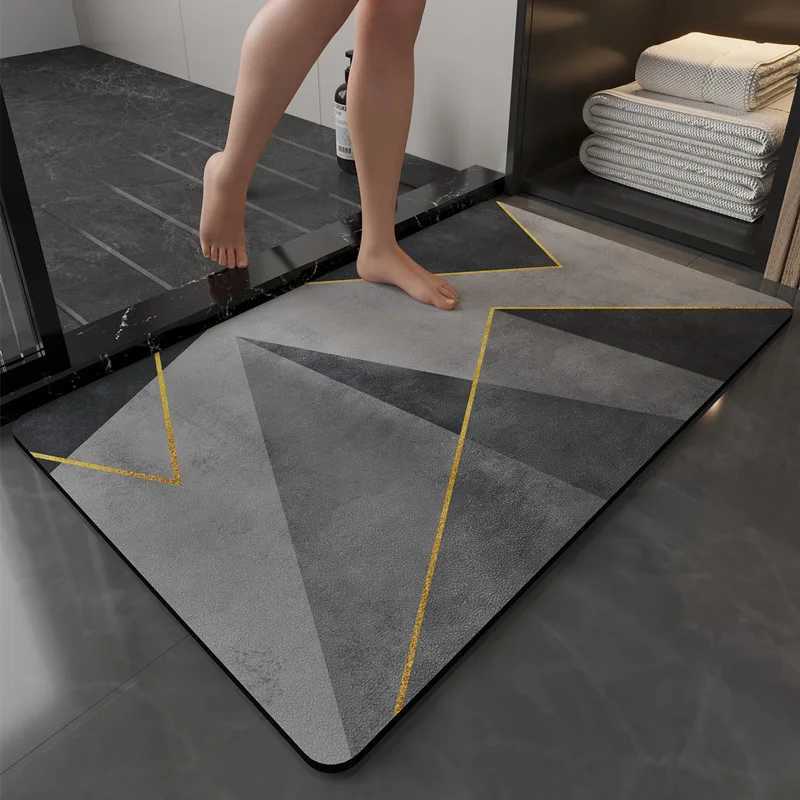Elegant Geetric Diat d Bathro Super Absorbent Shower Doormats Toilet Non Slip Entrance Rugs Diat d Carpet H251129