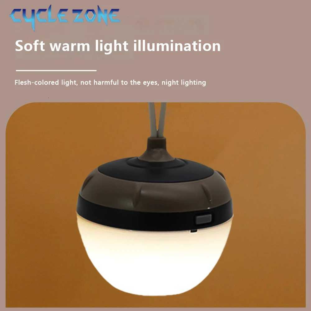 Portable Camping Lantern TYPE-C Rechargeable Outdoor Hanging Tent Lamp Atmosphere Lighting Camping Hiking Emergency Night Lamps M251201