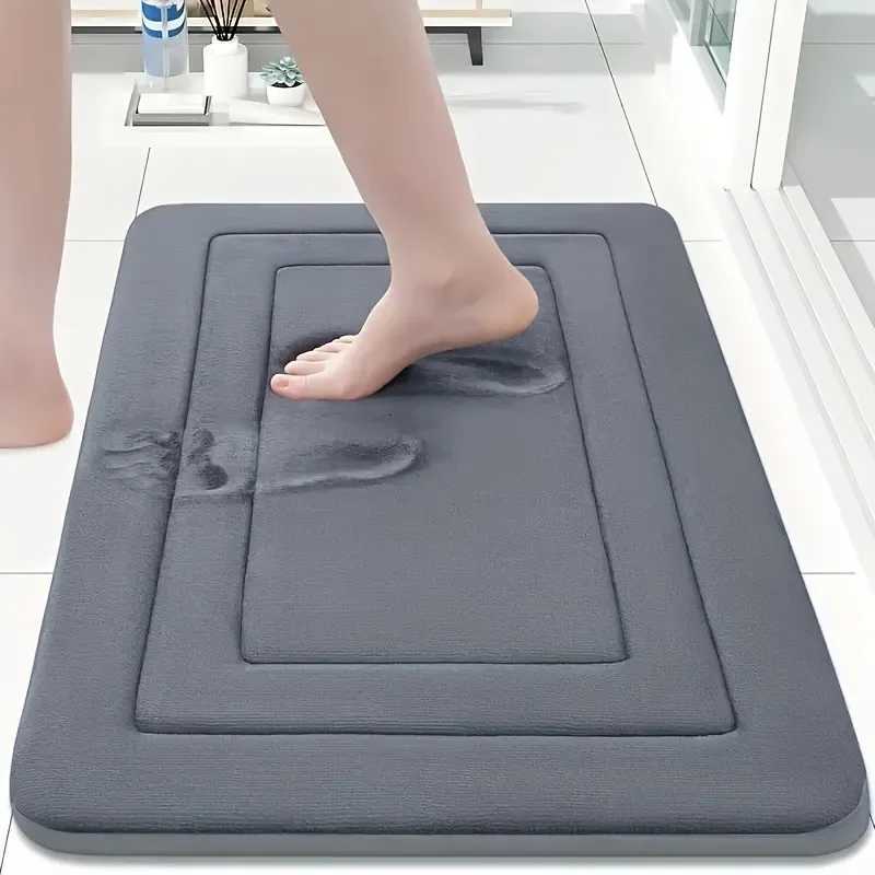 1pc Absorbent Non-Slip Bath Mat Cfortable Standing Pad for Living Ro Bedro H251129