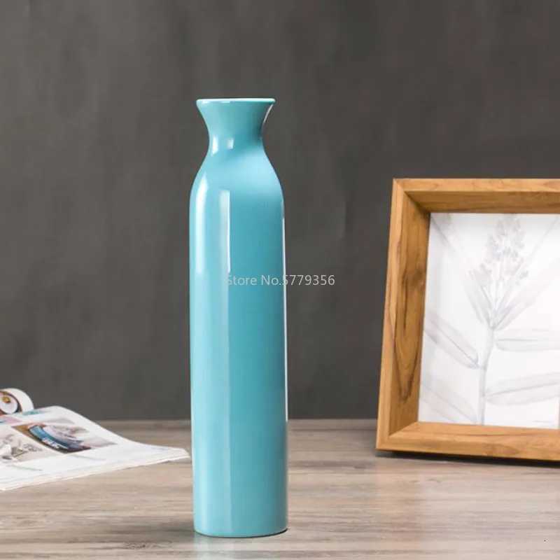 Red Ceramic Vase Blue Wedding Vase He Decoration Gifts Y251201