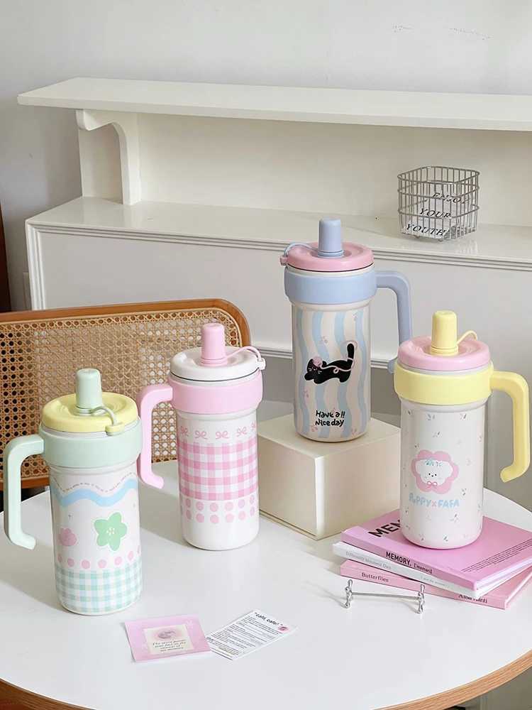 Thermos for Wen High-Looking Stainless Steel Liner Straw Large-Capacity Pot Belly Cup M and Fem Student Kettle H251201 W260226