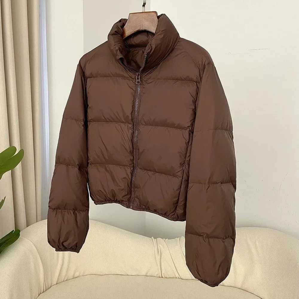 Autumn Winter Thickened Down Jacket Women Stand Collar Short Coat 50 White Duck Down Jacket Warm Jacket Daily CommutingT251201