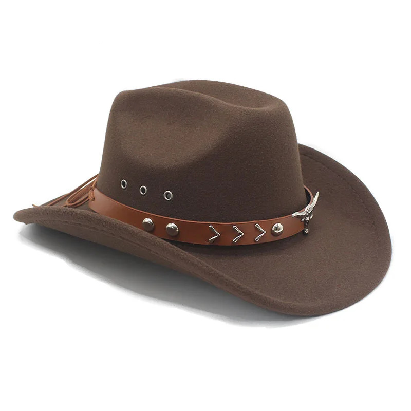 Vintage Cross-border Western Cowboy Hat Big-edge Gentleman Cowgirl Jazz Hats Holidays Party Cosplay Cap Sombrero Hombre 251129 - view 4