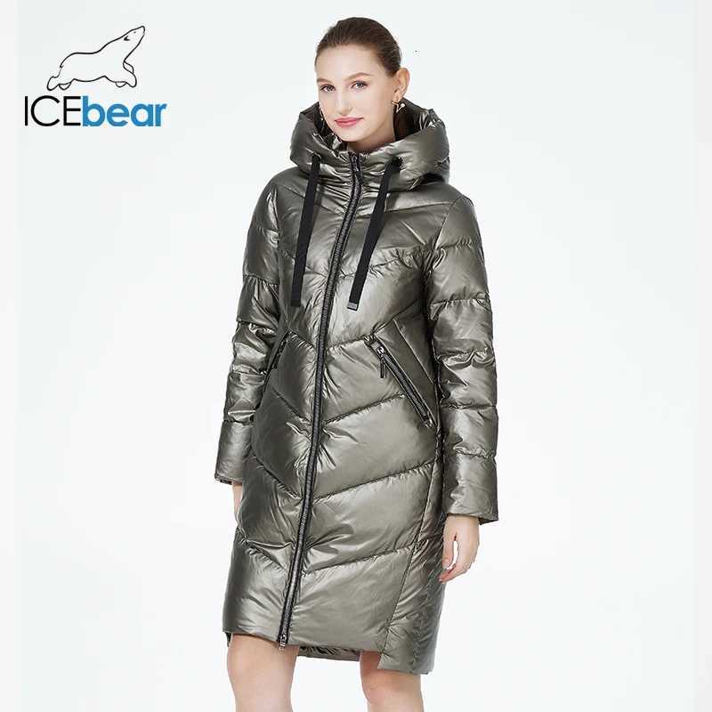 ICEbear-Mid-length Hooded Jacket for Women Warm Cotton Coat Casual Parkas for Ladies Fashion Brand New Winter GWD20302D 2T251201