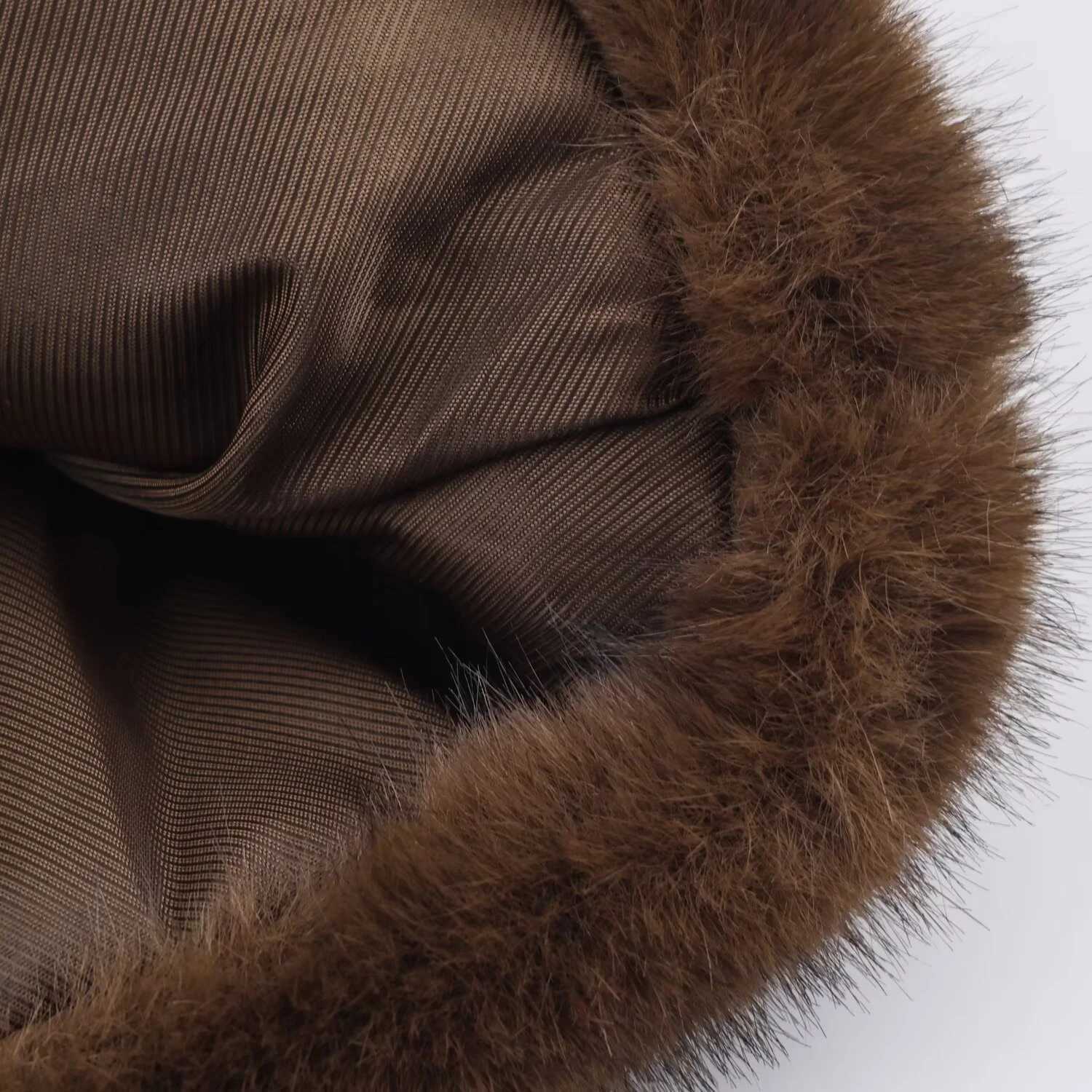 Brown collar thickened plush faux fur coat high street American environmentally friendly short winter coat for womenT251201