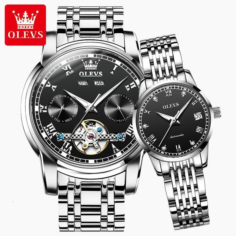 OLEVS Designer Classic Integrated Automatic Mechanical Watch Luxury Outdoor Sports Wedding Couple Watch Hollowed Out Men's And Women's Watch
