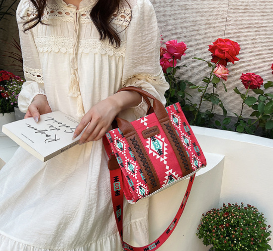 Women Handbags Western Wallet Female Shoulder Bohemian Aztec Bag Shopping Tote Large Capacity Travel 240520