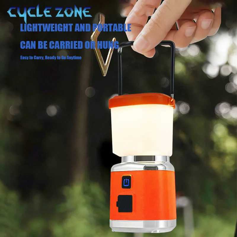 Portable Camping Light TYPE-C Rechargeable Dimmable Hanging Tent Lantern Night Lights Outdoor Camping Fishing Emergency Lighting M251201