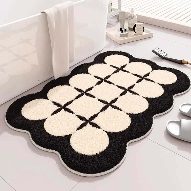 Bathro floor mat bathro absorbent anti slip thick foot mat household bathro toilet door mat imitation cashmere carpet H251129