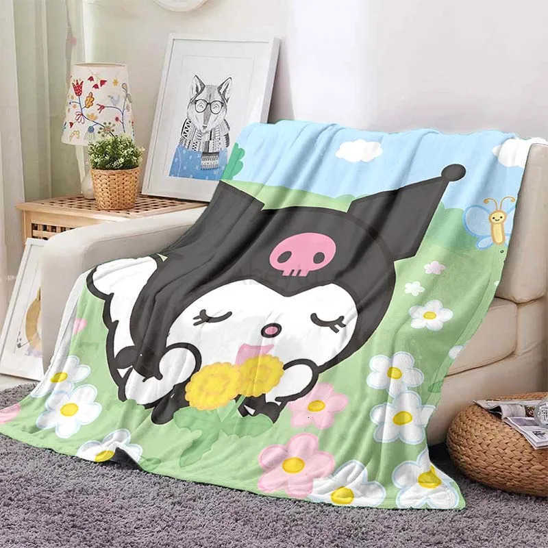 Sanrio 10 Sizes Kuromi Printed Blanket for Home Travel Soft and Comfortable Blanket for Adults and Children Cartoon Warm Blanket H251201