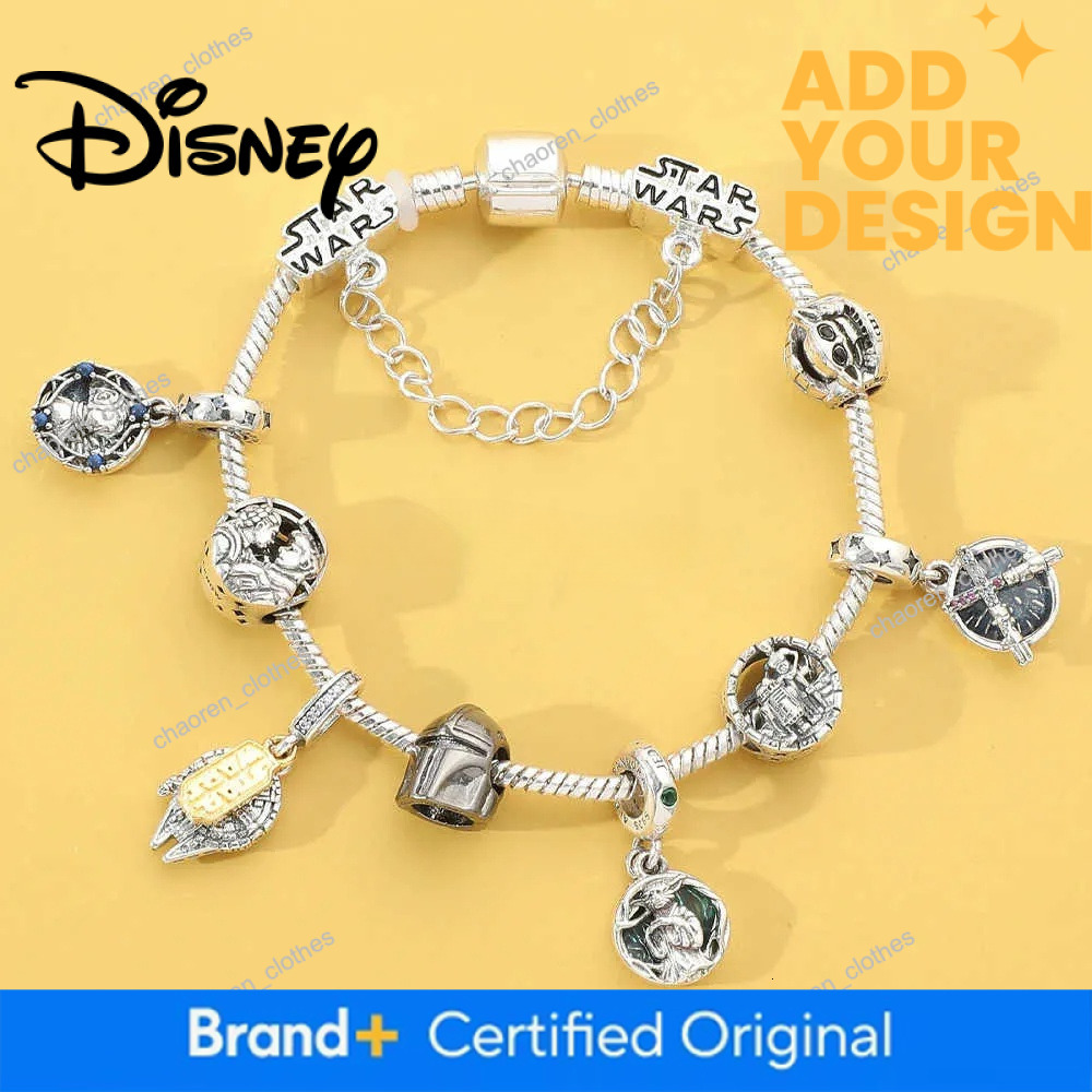 custom Disney Charms Crystal Beads Marvel Superhero Pendant Bangle Star Wars Bracelet Women Jewelry Accessories for Fans Gifts - view 5
