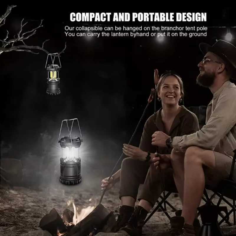 1/2PCS Outdoor Camp Lamp Camping Tent Light Portable Lantern Multifunctional Emergency Light Battery Outdoor Pony Lantern M251201