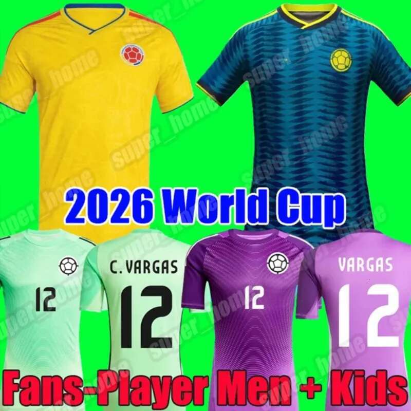 2026 Colombia World Cup Centenary soccer jersey 100-years anniversary 2025 james LUIS DIAZ L.DIAZ J.LERMA Copa America Home away men kids