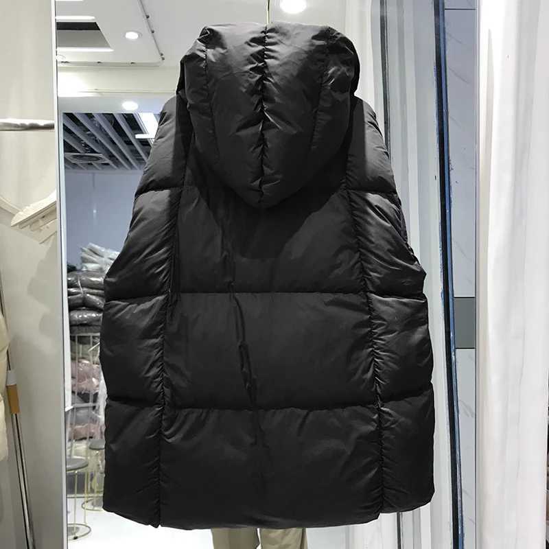 Schinteon Women Down Jacket Stand Collar Over Size Casual Warm Autumn Winter Outwear White Duck Down Stand Collar Coat 2024 NewT251201