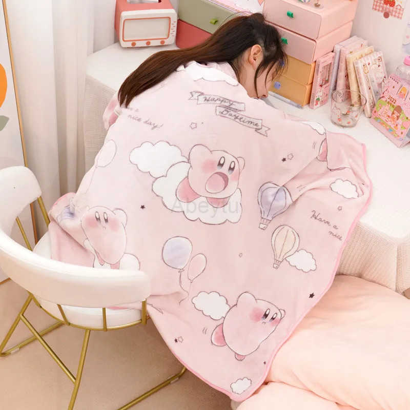 Sanrio Japanese Anime Kuromi Flannel Blanket Comfortable Warm Single Size Travel Cover For Child Girl Bedspread On The Bed Sofa H251201