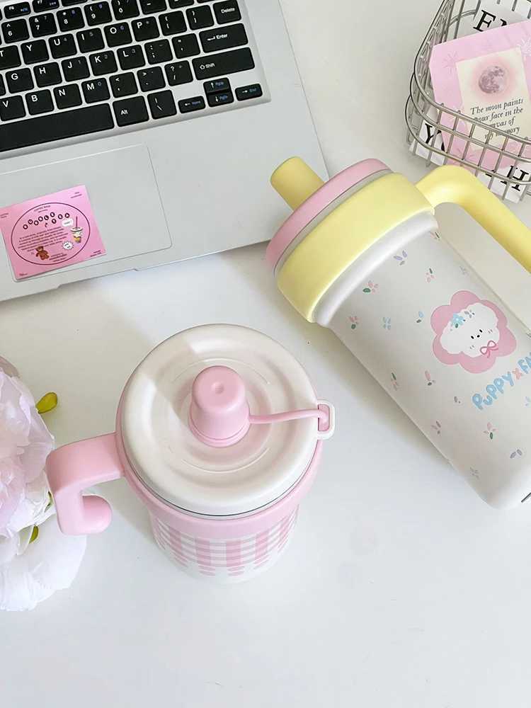 Thermos for Wen High-Looking Stainless Steel Liner Straw Large-Capacity Pot Belly Cup M and Fem Student Kettle H251201 W260226