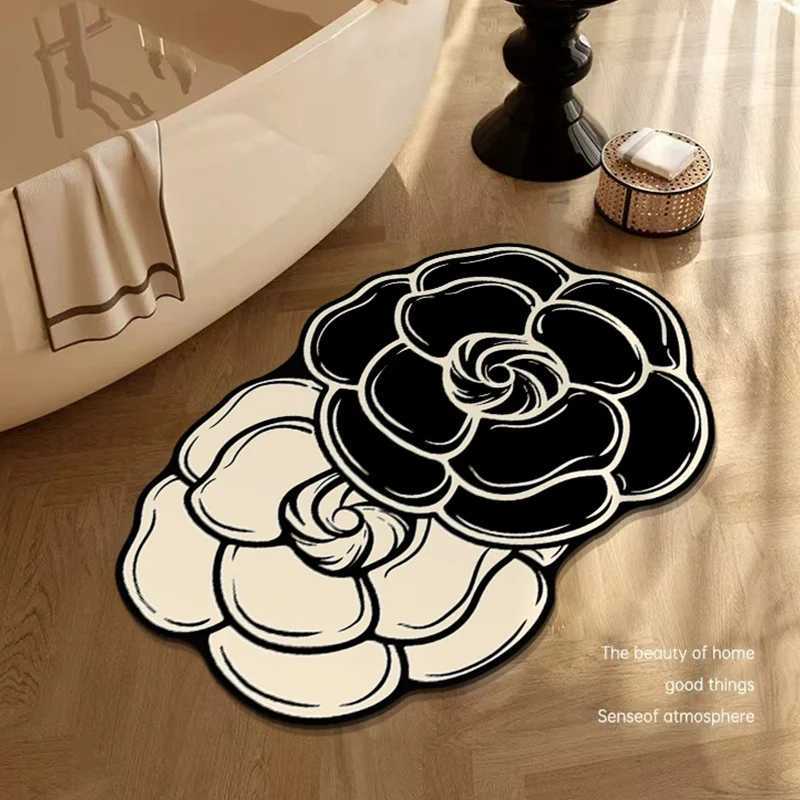 Toilet and bathro absorbent floor mat with irregar soft diatoeous earth quick drying anti slip foot pad luxury designer H251129