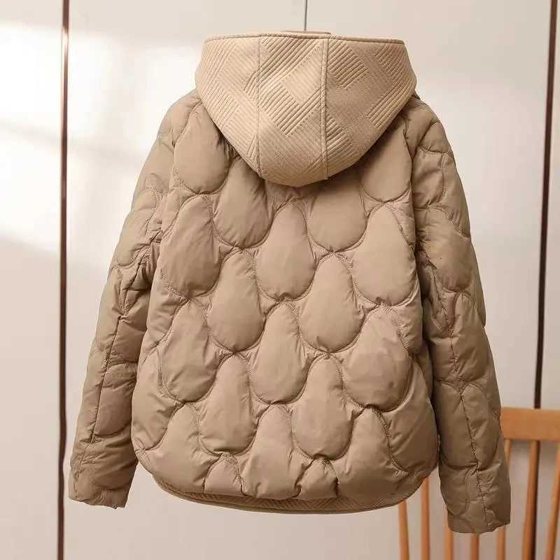 2025 Fashion Coats Korean Style Loose Cropped Coat Women Jacket Women Parkas Warm Puffer Jackets Casual Coat New Winter ClothesT251201
