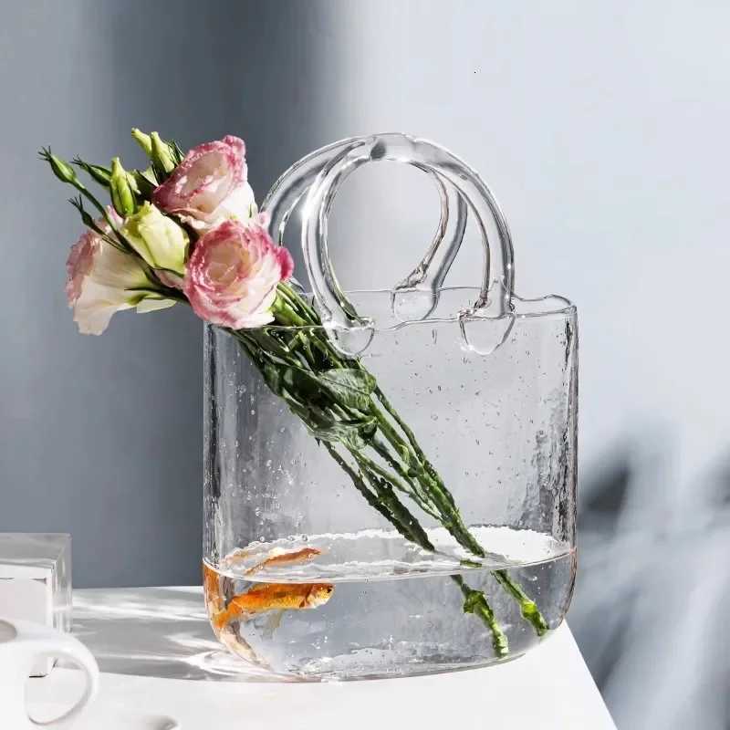 Creative Handbag Modeling Vase Hydroponic Plant He Living Ro Can Be Used As A Fish Tank Mti-functional Decoration Y251201
