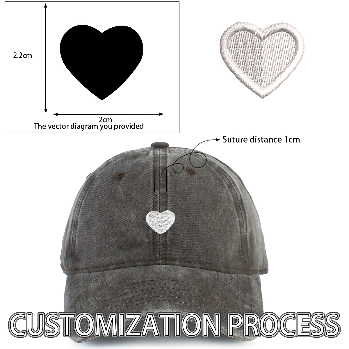 Personalize Your Own Custom Logos for Individual Bulk Orders of Colorful Baseball Hats