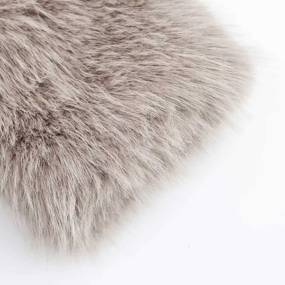 Womens Long Faux Fur Coat Female Long Sleeve Turn-Down Collar Hip Hop Style Elegant Street Fashion Autumn Winter Furry OuterweaT251201