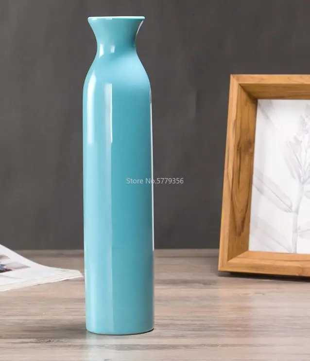 Red Ceramic Vase Blue Wedding Vase He Decoration Gifts Y251201