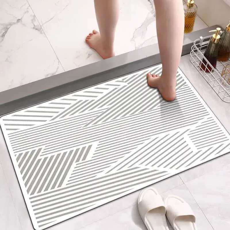 Toilet floor mat bathro door water-absorbing quick-drying foot mat toilet non-slip carpet soft diat d mat H251129