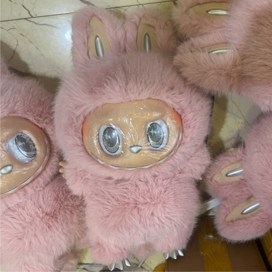 58Cm Labubu The Monsters ZIMOMO Labubu Angel In Clouds I Found You Cute Vinyl Face Doll Big Plush Toy Dolls Blind Box Toy