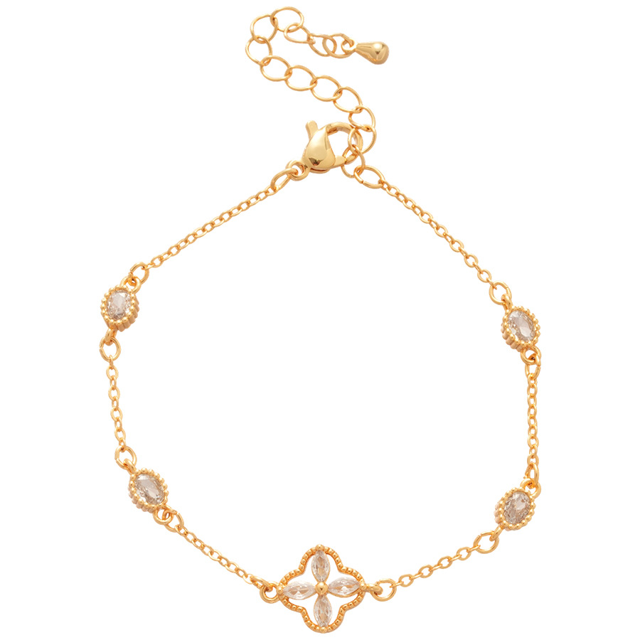 French Retro Zircon Flower Pearl Elegant Temperament Niche Versatile Bracelet Light Luxury High-end Feel Women's Jewelry - view 9
