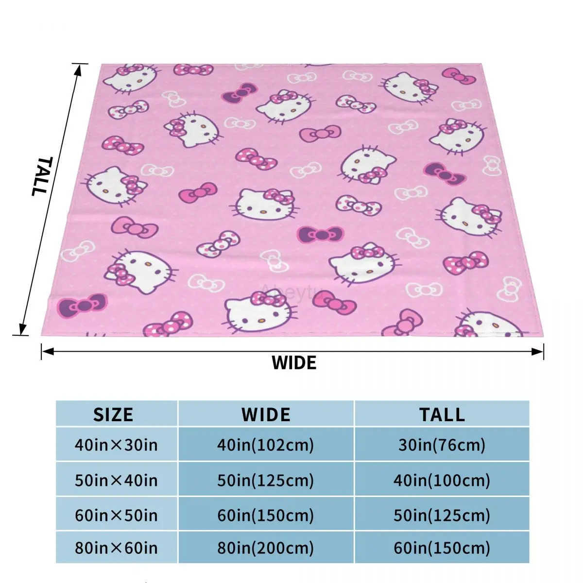 Sanrio Official Hello Kitty Pink Cute Blanket Cover Flannel Ultra-Soft Throw Blanket for Outdoor Travel Bedspread H251201