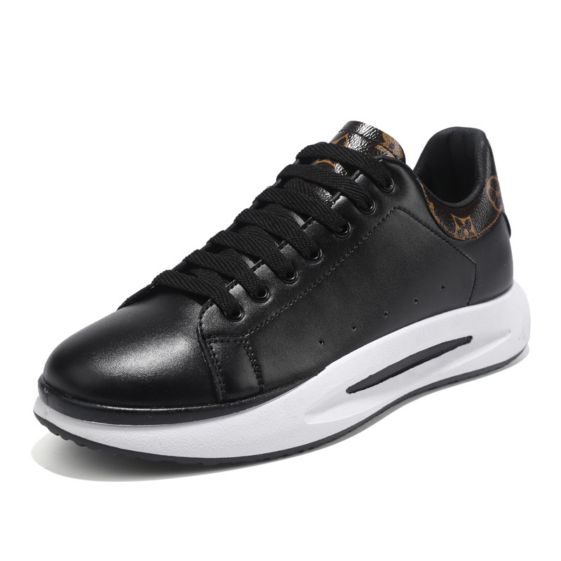 New Design Men's Casual Shoes 2025 New Style Fashionable Korean style leather board shoes Low-top lace-up classic white sneakers Casual shoes Fre