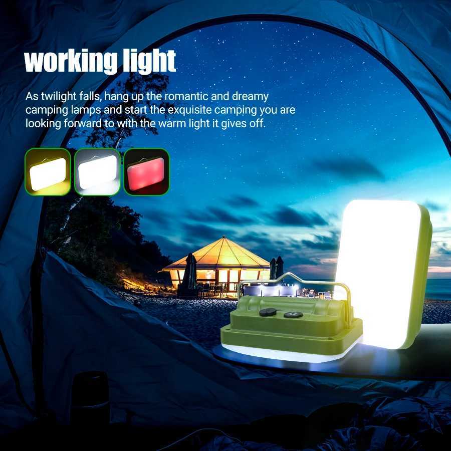 Mini LED Camping Lamp USB Rechargeable Portable Light Outdoor Portable Hook Tent Lamp Fishing Emergency Lighting Working Lantern M251201