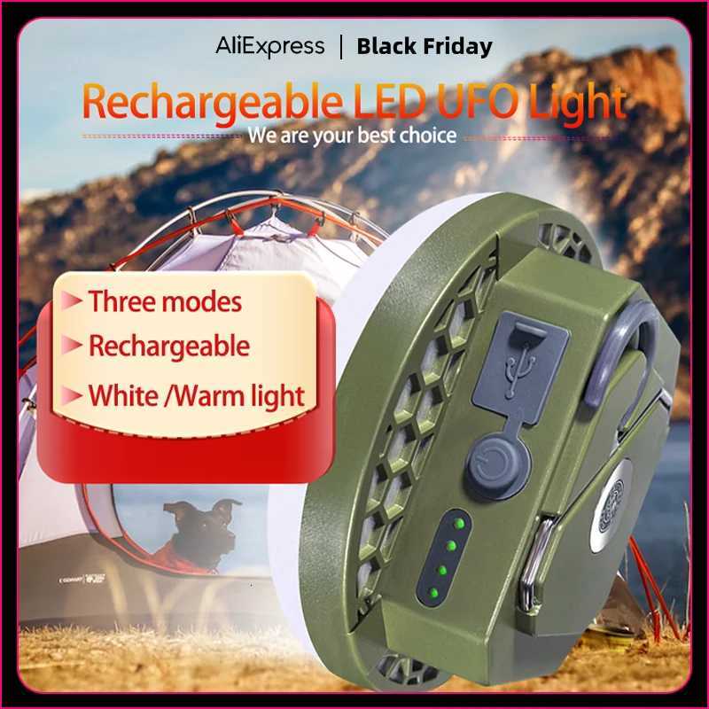 Maetff 15W Camping Light Portable High Powerful Rechargeable Multifunctional LED Magnet Flashlight Fishing Tent Lamp M251201