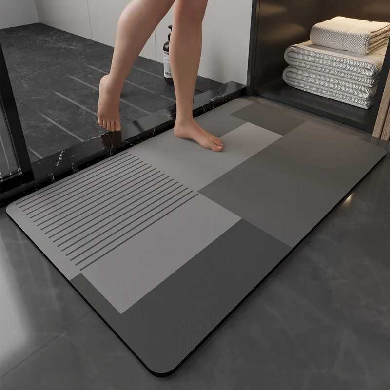 Elegant Geetric Diat d Bathro Super Absorbent Shower Doormats Toilet Non Slip Entrance Rugs Diat d Carpet H251129