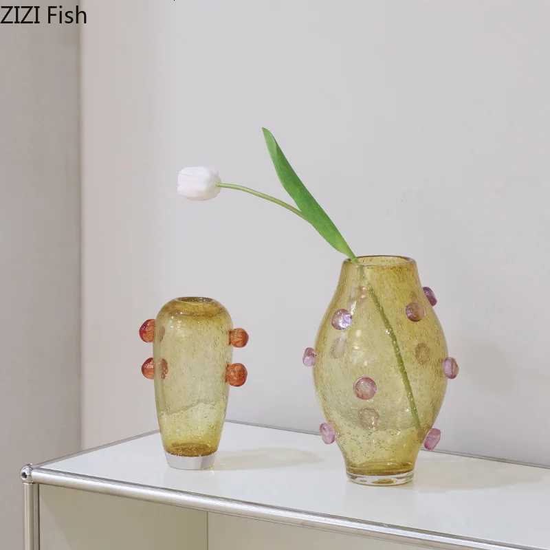 Creative Shape Vase Hydroponics Flower Pots Desk Decoration Artificial Flower Decorative Floral Vases Ro Aesthetic Decor Y251201