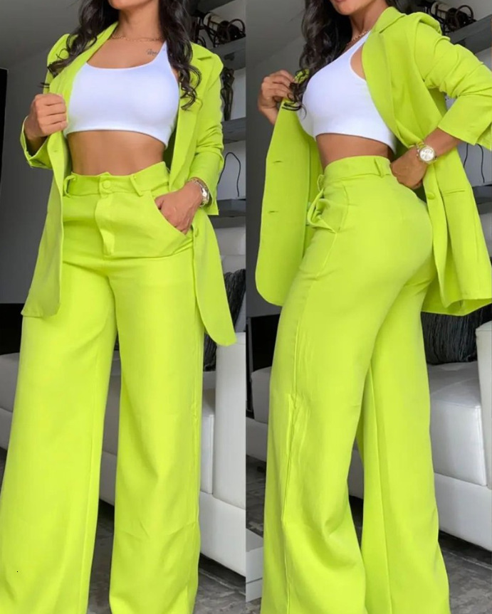 2 Piece Pant Women Club Outfits: Women's Stacked Bell Bottoms with Short Coat, High Waist Sexy Party Nightclub Set C260312