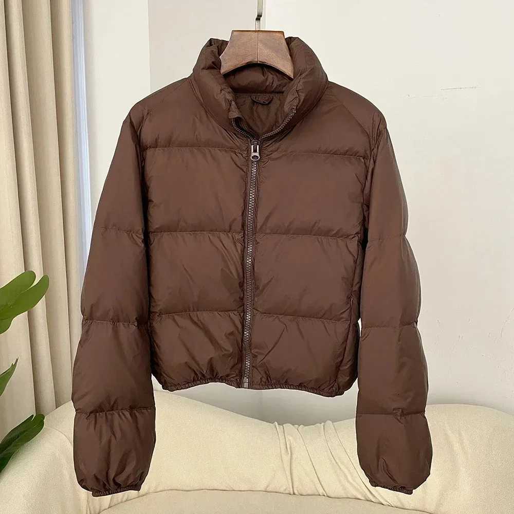 Autumn Winter Thickened Down Jacket Women Stand Collar Short Coat 50 White Duck Down Jacket Warm Jacket Daily CommutingT251201
