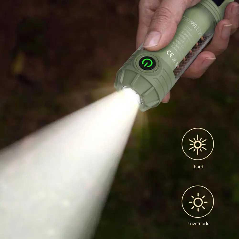 1000LM Super Bright Outdoor Hiking Fishing Tent Lamp 1200mAh Rechargeable Dual Light Source Tent Light Outdoor Camping Lantern M251201