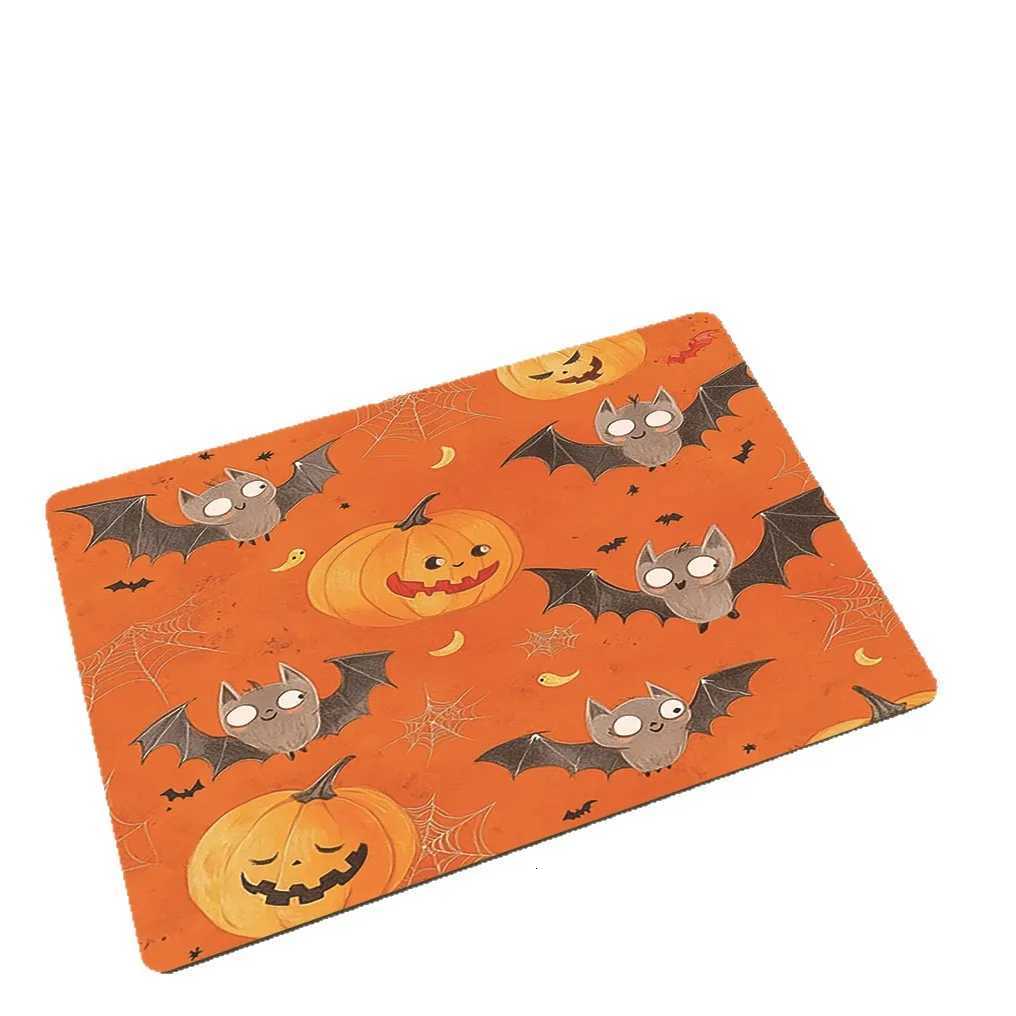VIKAMA Halloween Cartoon Bat Pumpkin Carpet He Decor Soft And Absorbent Living Ro And Bedro Holiday Decorations H251129