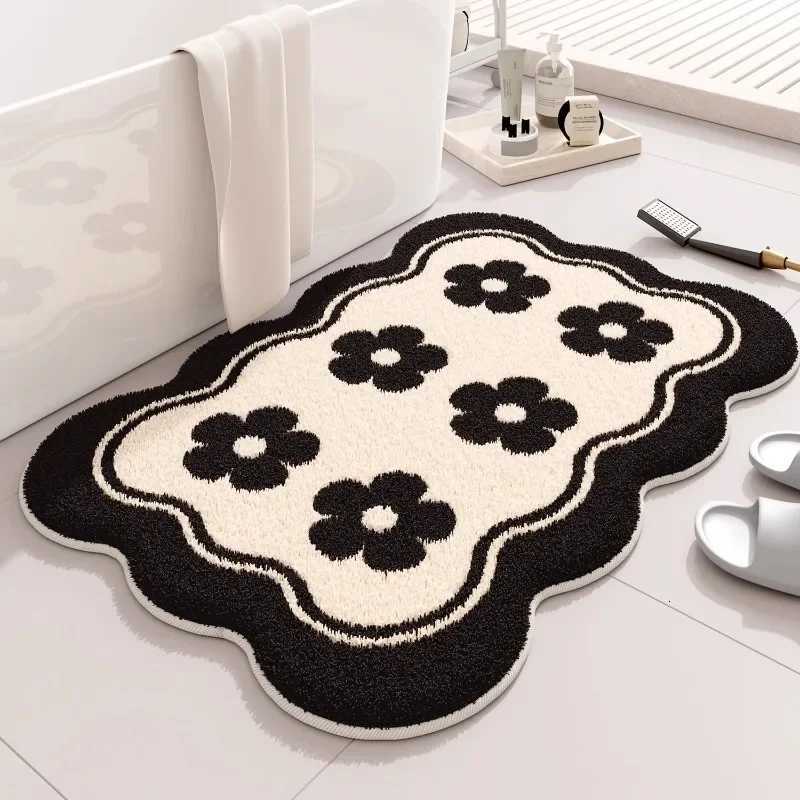 Bathro floor mat bathro absorbent anti slip thick foot mat household bathro toilet door mat imitation cashmere carpet H251129