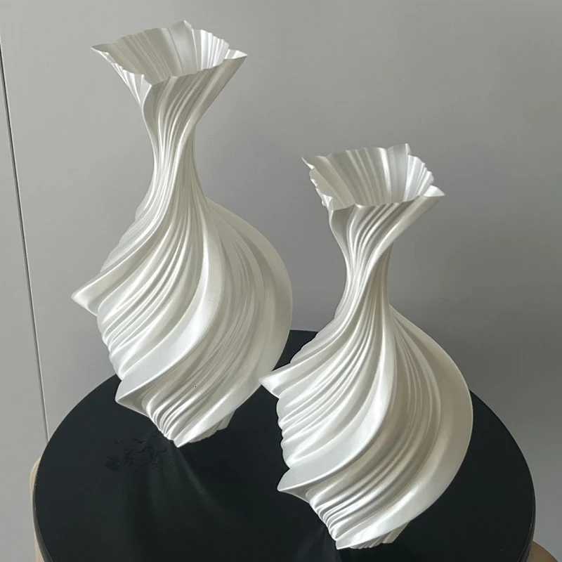 Nordic Vase Plastic Modern Flower Vase He Decoration Aesthetic Flower Bottle Interior Ornaments Elegant Flowerpots Living Ro Y251201