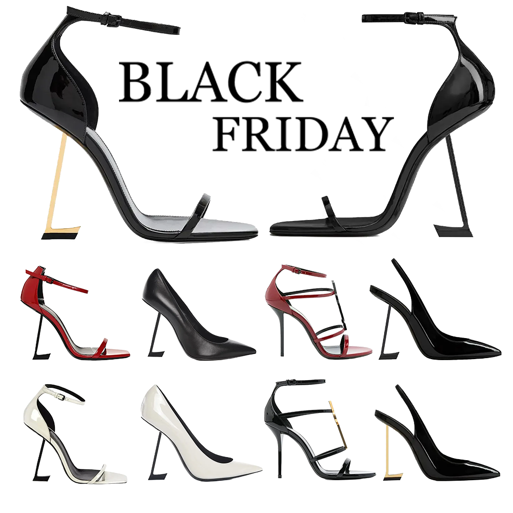 2025 Designer Sandals High heels Luxurvs Designer shoes heels Paris Dress Classics Women 10cm Heels Black Golden Gold Wedding Bottoms with box Size 35-41 top heels