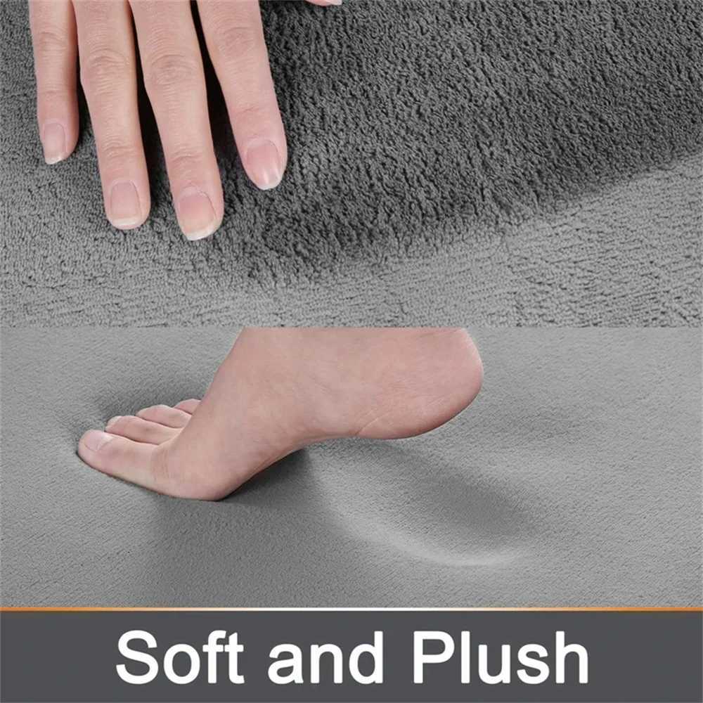 Haxy Super Absorbent Bath Mat Memory Foam Carpet Non-Slip Toilet Bathro Rug Soft Living Ro Bedro Shower Decor Foot Rug H251129